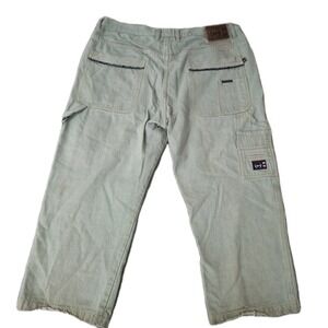 Vintage Phat Farm Jeans Mens 40x34 Baggy Y2K Wide Embroidered Patch Skater